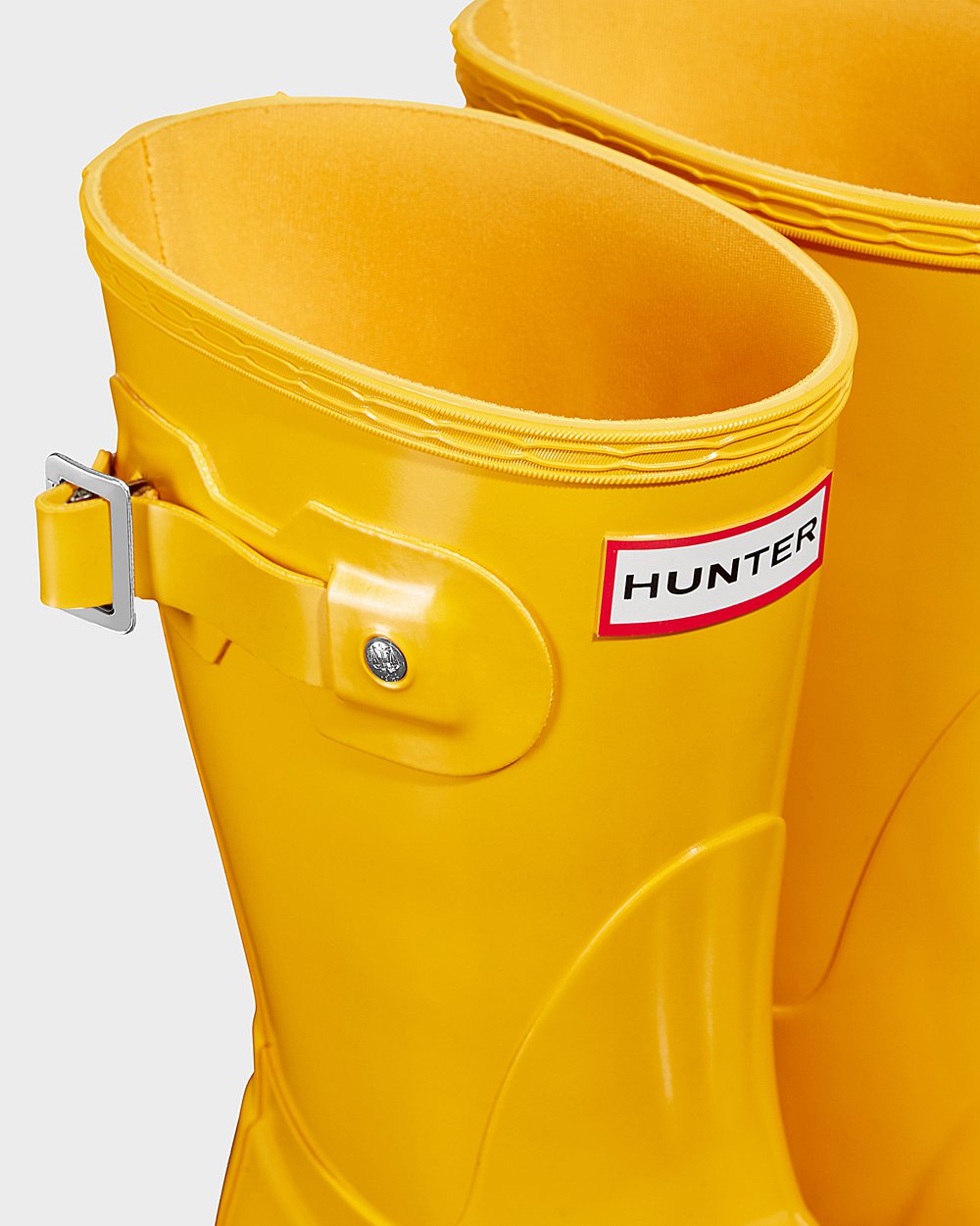 Galochas Curtas Hunter Feminina Amarelas - Original Gloss - 94WKDNSGP
